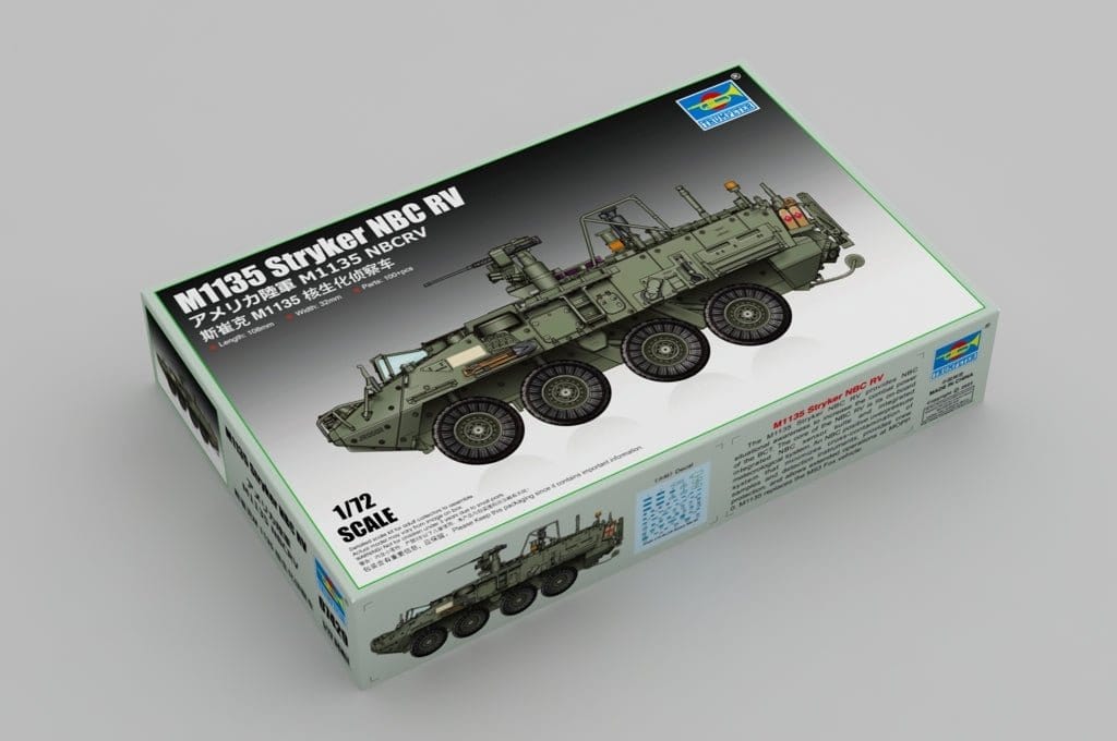 Trumpeter 07429 1/72 US M1135 Stryker NBC RV Plastic Model Kit - Hobbytech Toys
