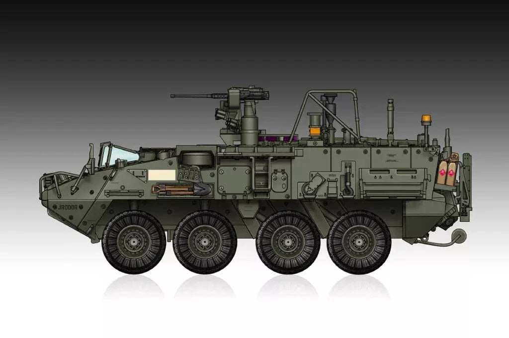 Trumpeter 07429 1/72 US M1135 Stryker NBC RV Plastic Model Kit - Hobbytech Toys