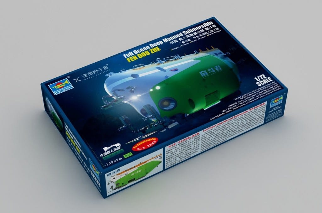 Trumpeter 1/72 Full Ocean Deep Manned Submersible FEN DOU ZHE Plastic Model Kit - Hobbytech Toys