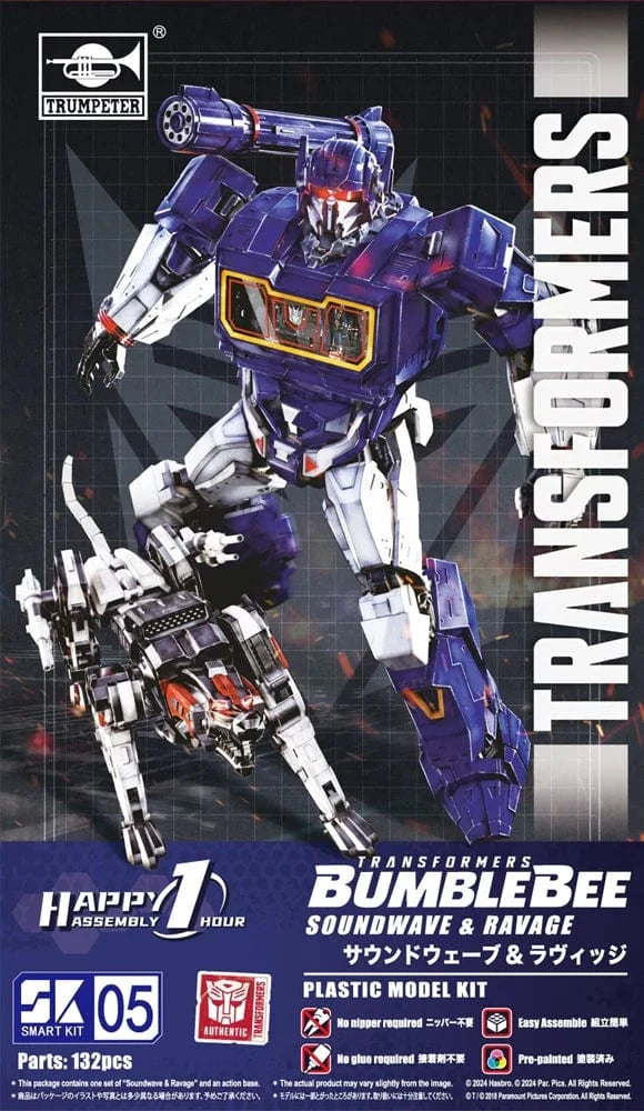 Trumpeter Transformers: Soundwave & Ravage Smart Plastic Model Kit