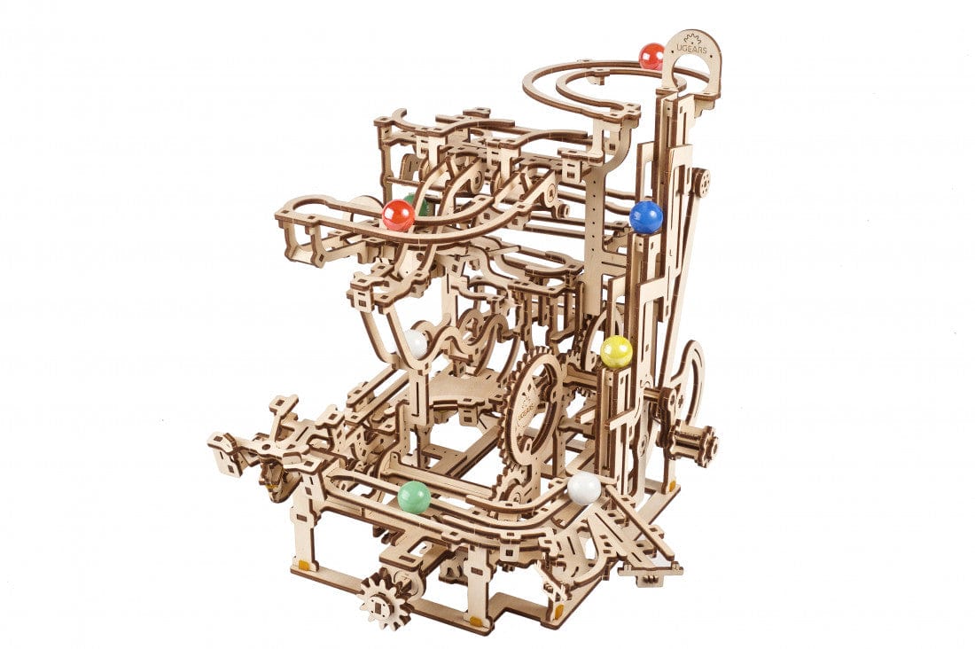 UGears 70170 Marble Run Tiered Hoist Wooden Model Kit - Hobbytech Toys