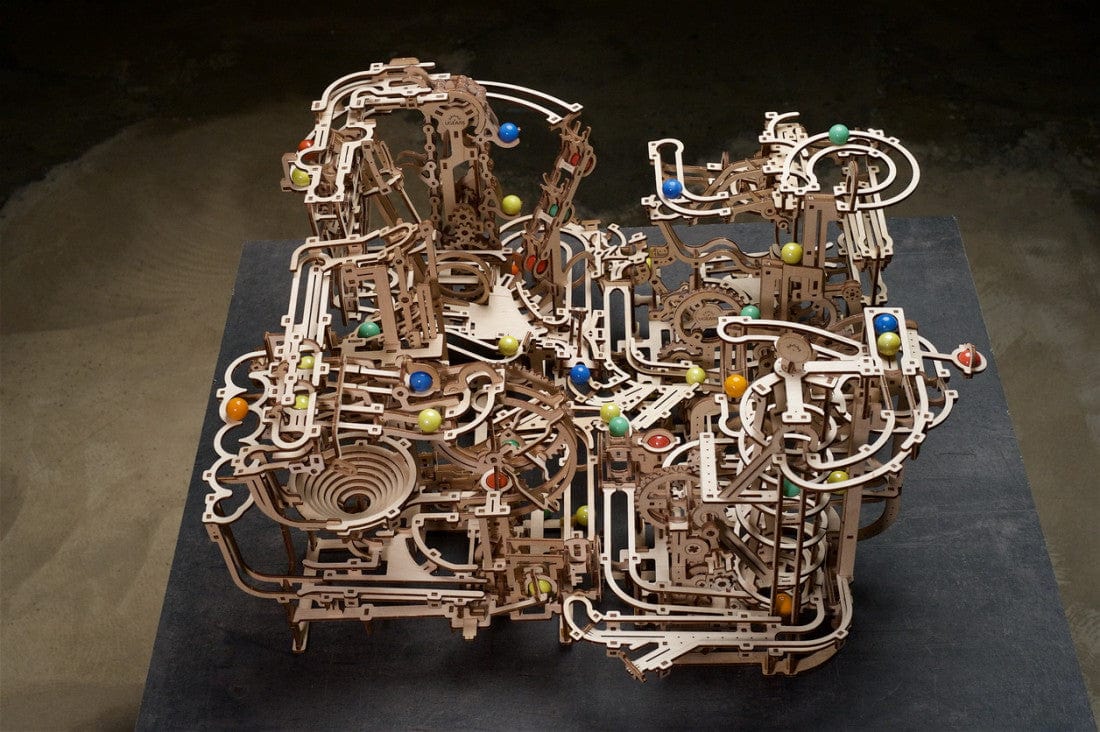 Ugears 70177 Marble Run Spiral Hoist No.4 Wooden Model Kit - Hobbytech Toys