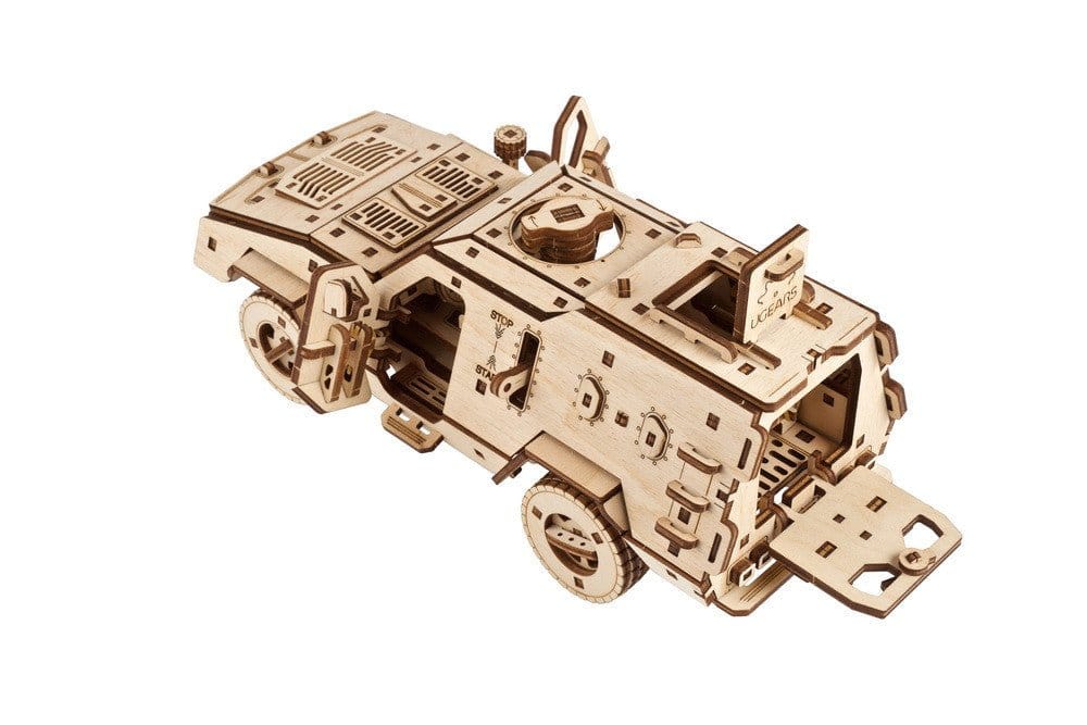 Ugears 70190 Dozor - B Combat Vehicle Wooden Model Kit - Hobbytech Toys