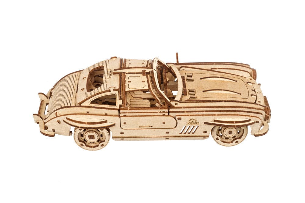 Ugears 70205 Winged Sports Coupe Wooden Model Kit - Hobbytech Toys