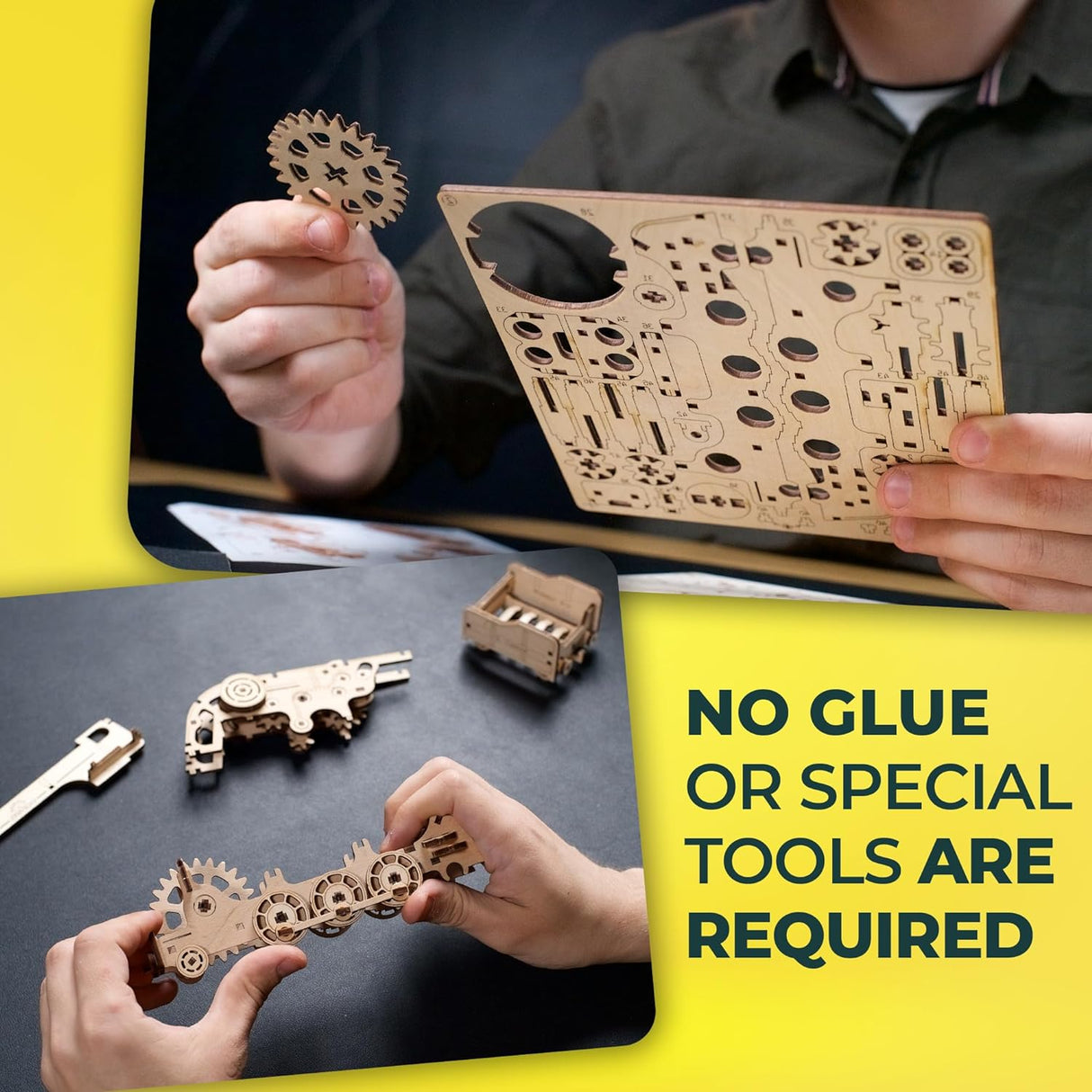 UGears 70228 Mini Locomotive Wooden Model Kit - Hobbytech Toys