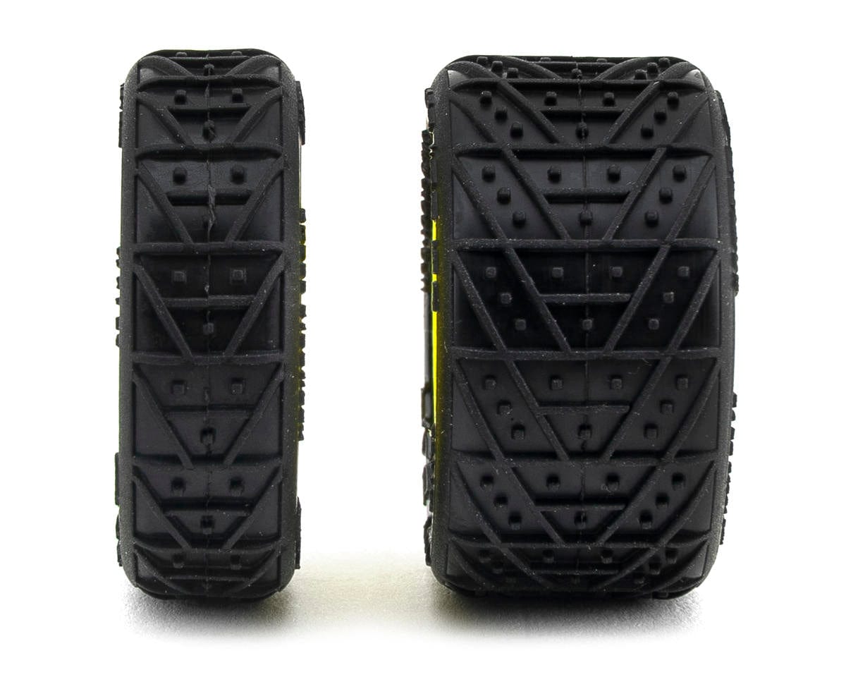 UpGrade RC Clay Bar Pre-Mounted Front and Rear Clay Tires for Losi Micro-B (Yellow)