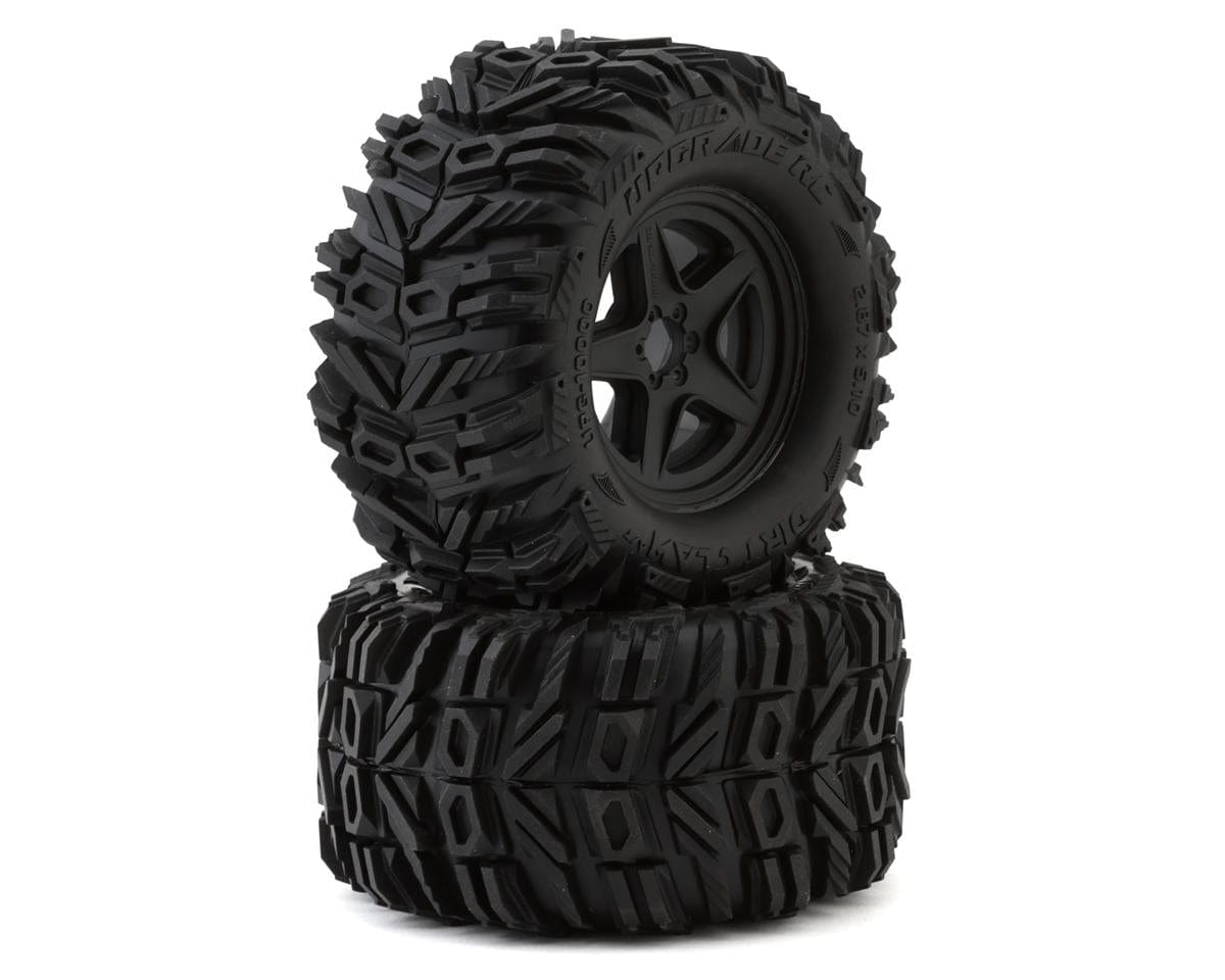 UpGrade RC Dirt Claw 2.8" Pre - Mounted All - Terrain Tires w/5 - Star Wheels (2) (17mm/14mm/12mm Hex) - Hobbytech Toys