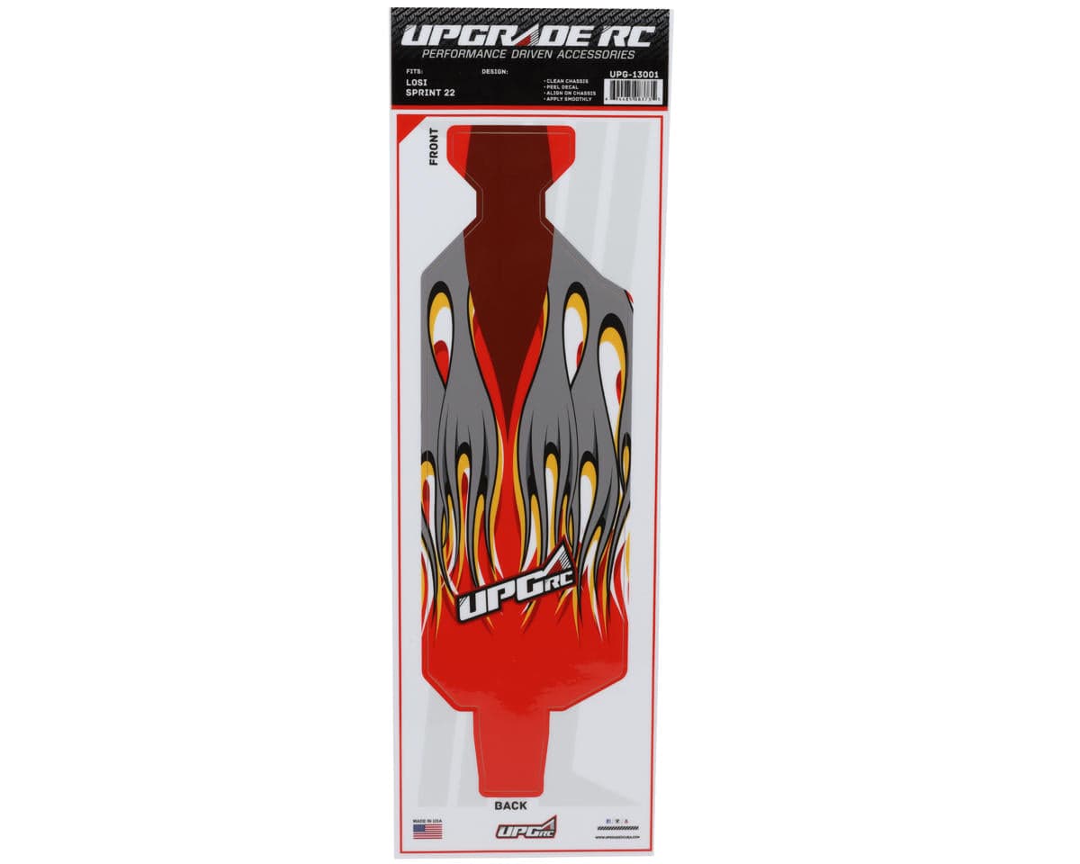 UpGrade RC Flame Graphic Set for Losi 22S Sprint Car (Red)