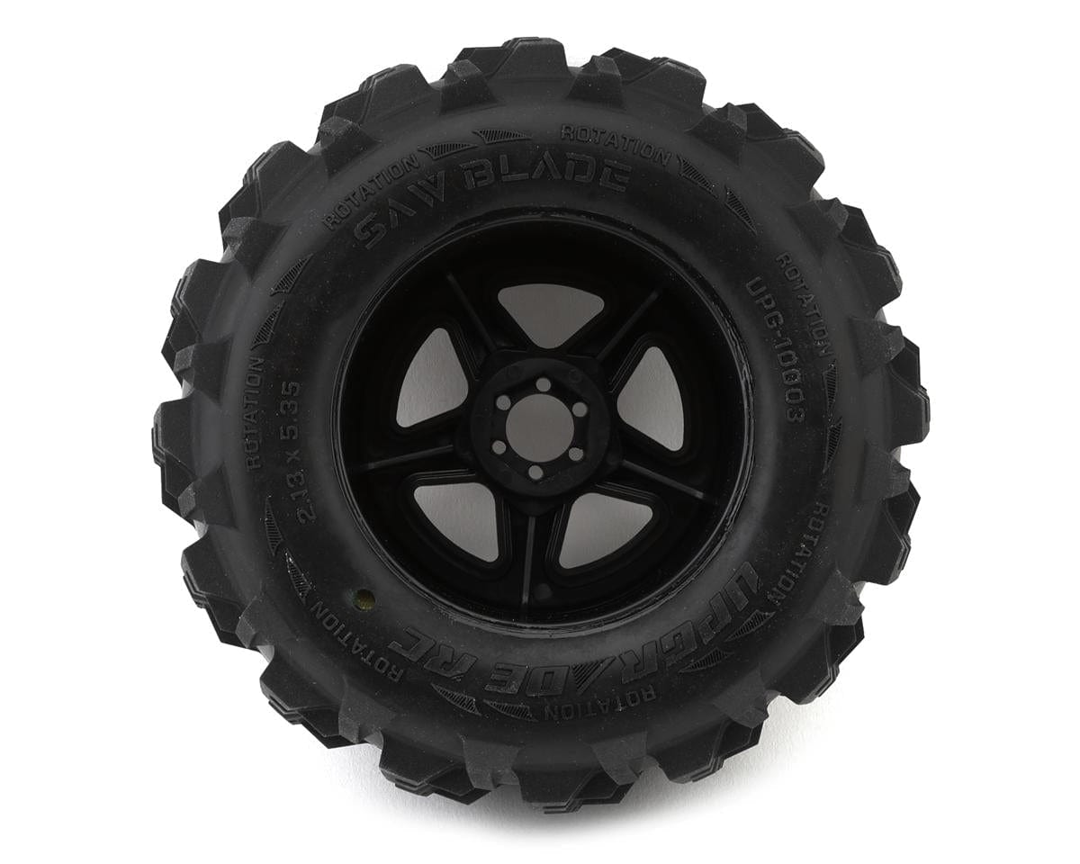UpGrade RC Saw Blade 2.8" Pre - Mounted Off - Road Tires w/5 - Star Wheels (2) (17mm/14mm/12mm Hex) - Hobbytech Toys