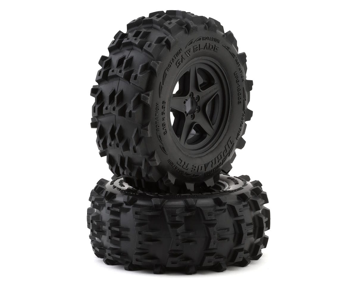 UpGrade RC Saw Blade 2.8" Pre - Mounted Off - Road Tires w/5 - Star Wheels (2) (17mm/14mm/12mm Hex) - Hobbytech Toys