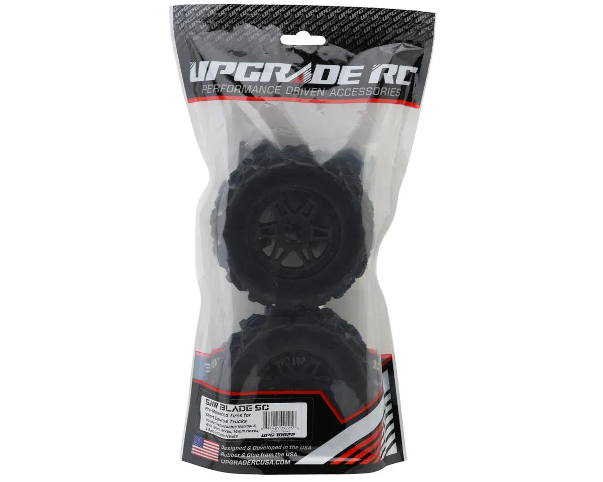 UpGrade RC Saw Blade SC 2.2/3.0" Pre-Mounted Short Course Truck Tires (2)