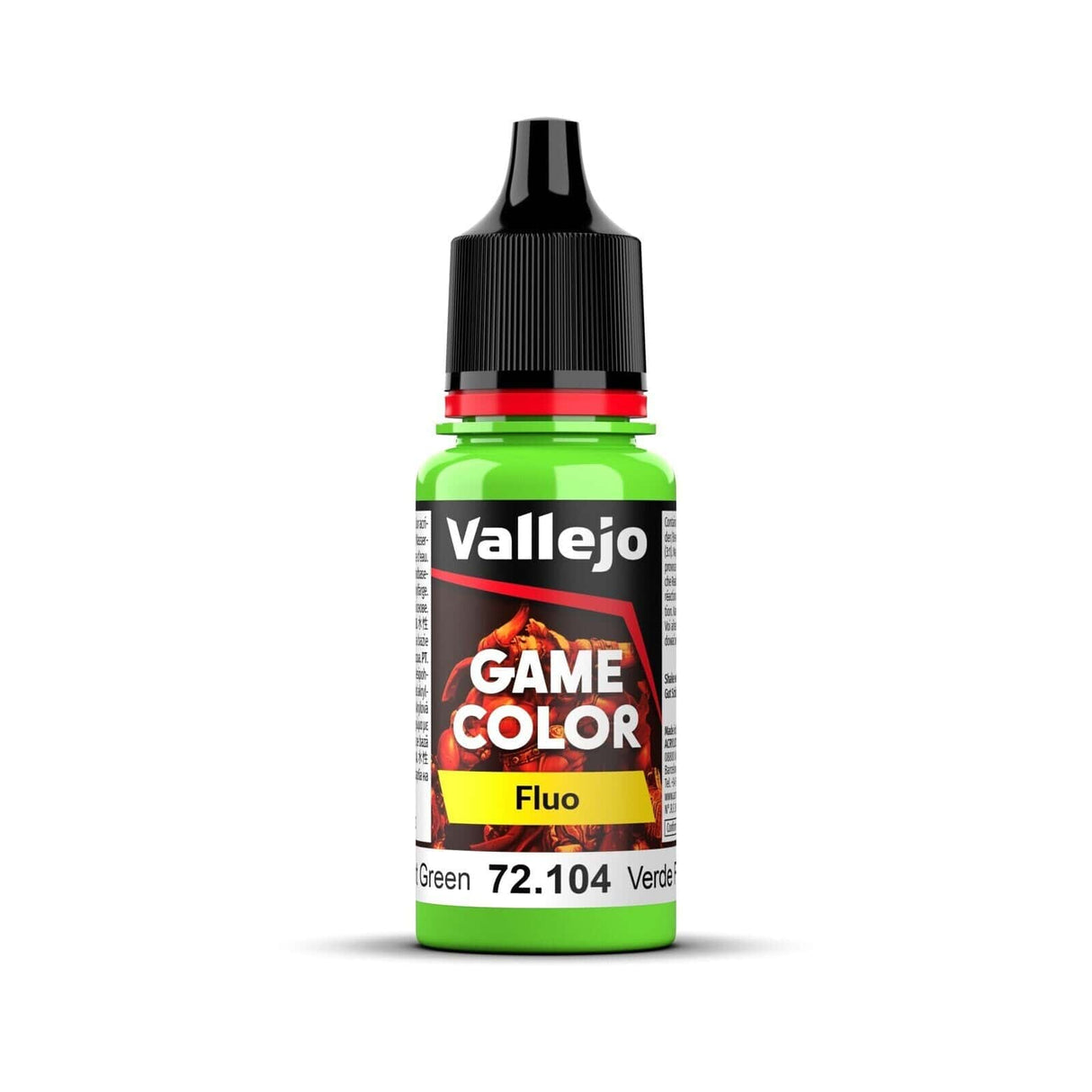Vallejo Game Color Fluorescent Green 18ml Acrylic Paint - Hobbytech Toys