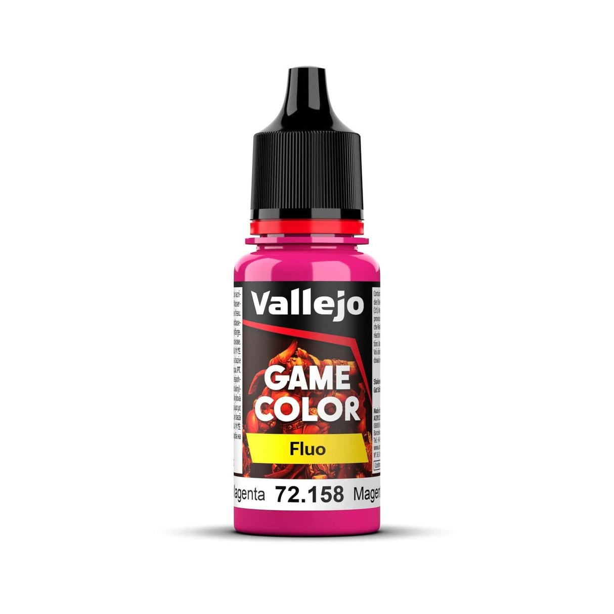 Vallejo Game Color Fluorescent Magenta 18ml Acrylic Paint - Hobbytech Toys