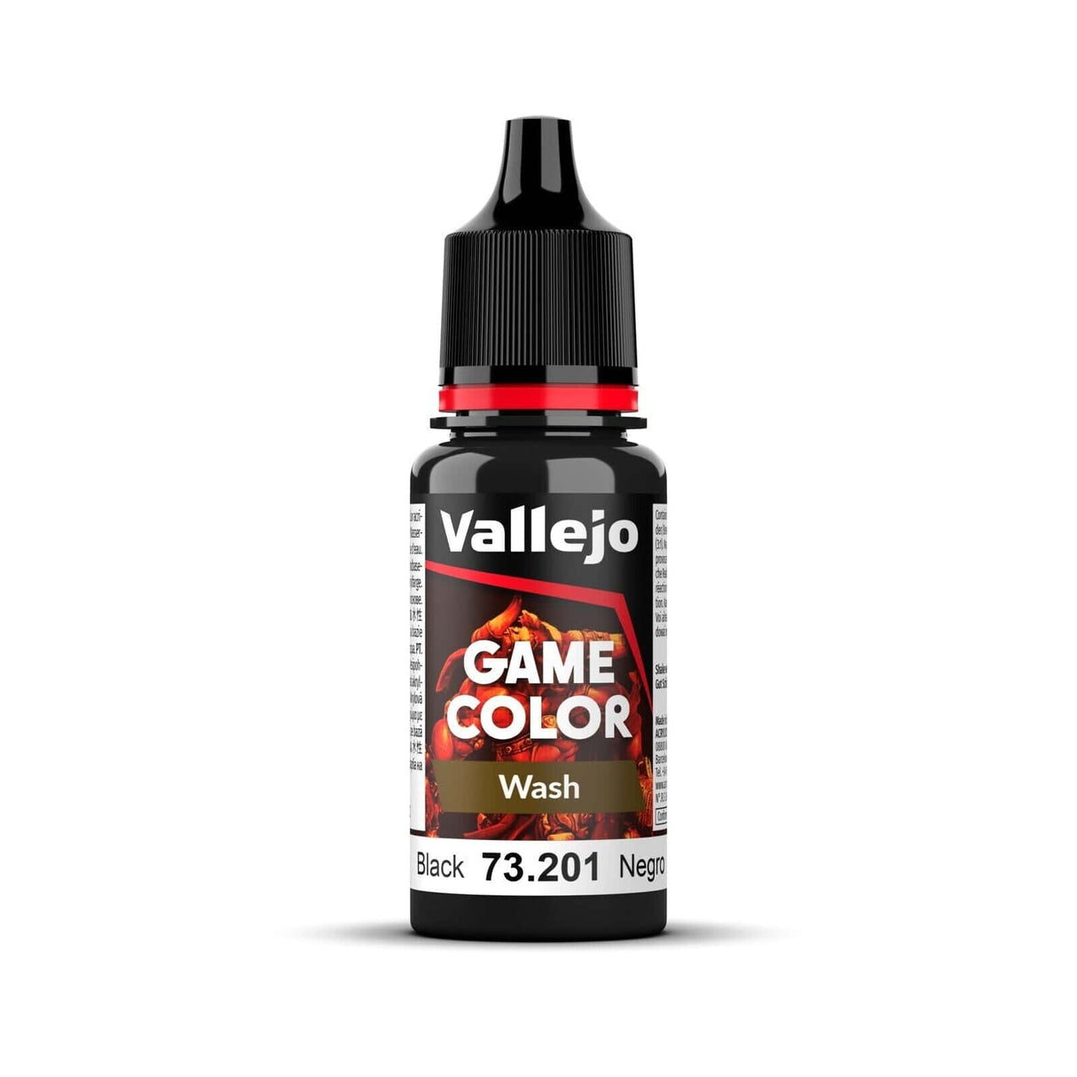 Vallejo Game Color Wash Black 18ml Acrylic Paint - Hobbytech Toys