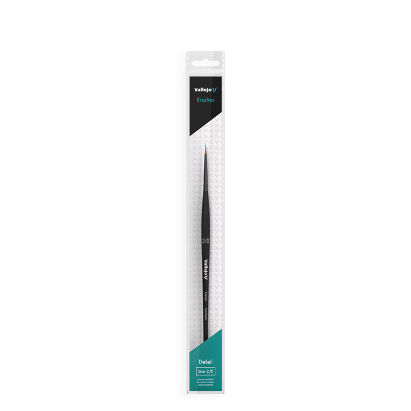 Vallejo Hobby Brushes: Detail Round Synthetic Brush No. 2/0 - Hobbytech Toys