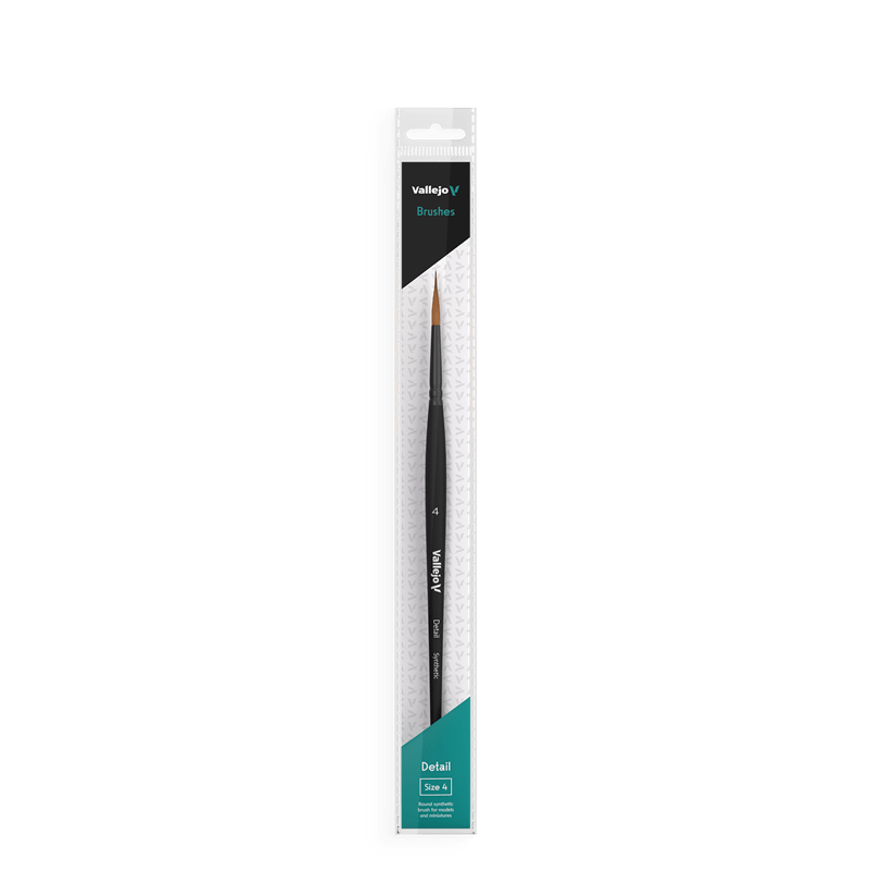 Vallejo Hobby Brushes: Detail Round Synthetic Brush No. 4 - Hobbytech Toys