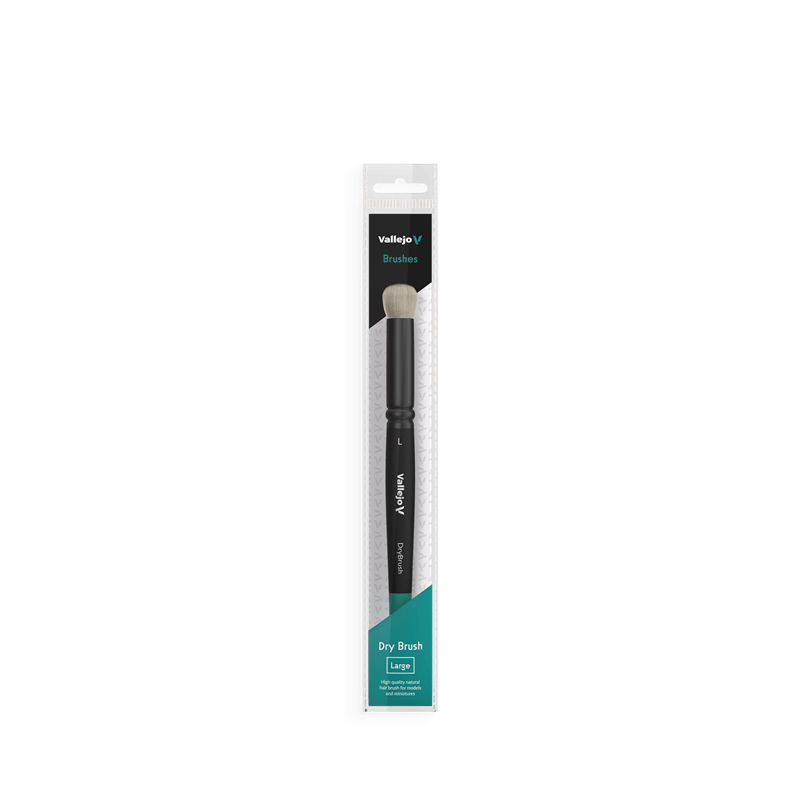 Vallejo Hobby Brushes: Dry Brush Natural Hair Large - Hobbytech Toys