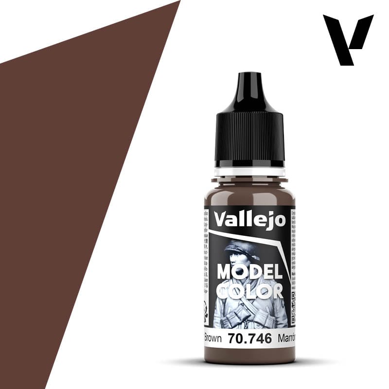 Vallejo Model Color: #016 - Chestnut Brown - 18 ml Matt Acrylic Paint - Hobbytech Toys