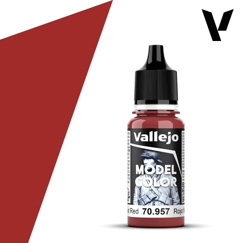 Vallejo Model Color: #039 - Flat Red - 18 ml Matt Acrylic Paint