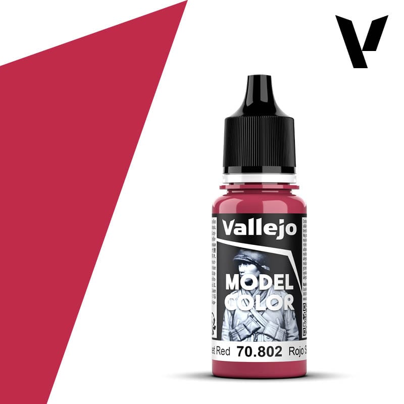 Vallejo Model Color: #045 - Sunset Red - 18 ml Matt Acrylic Paint