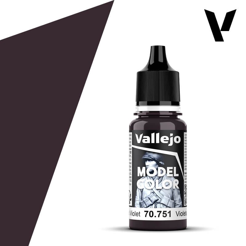 Vallejo Model Color: #054 - Black Violet - 18 ml Matt Acrylic Paint - Hobbytech Toys