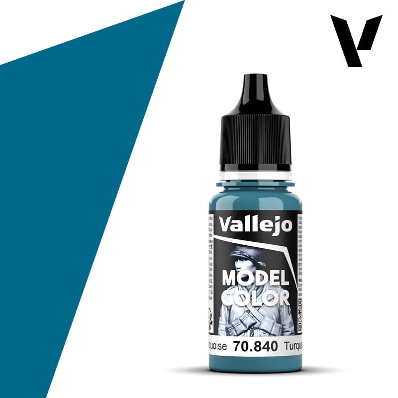 Vallejo Model Color: #070 - Light Turquoise - 18 ml Matt Acrylic Paint
