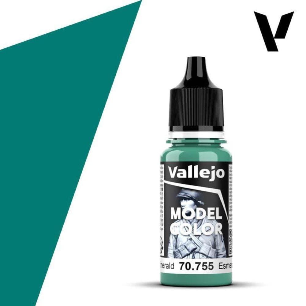 Vallejo Model Color: #074 - Light Emerald - 18 ml Matt Acrylic Paint - Hobbytech Toys
