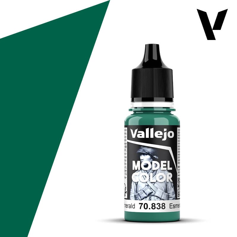 Vallejo Model Color: #075 - Emerald - 18 ml Matt Acrylic Paint