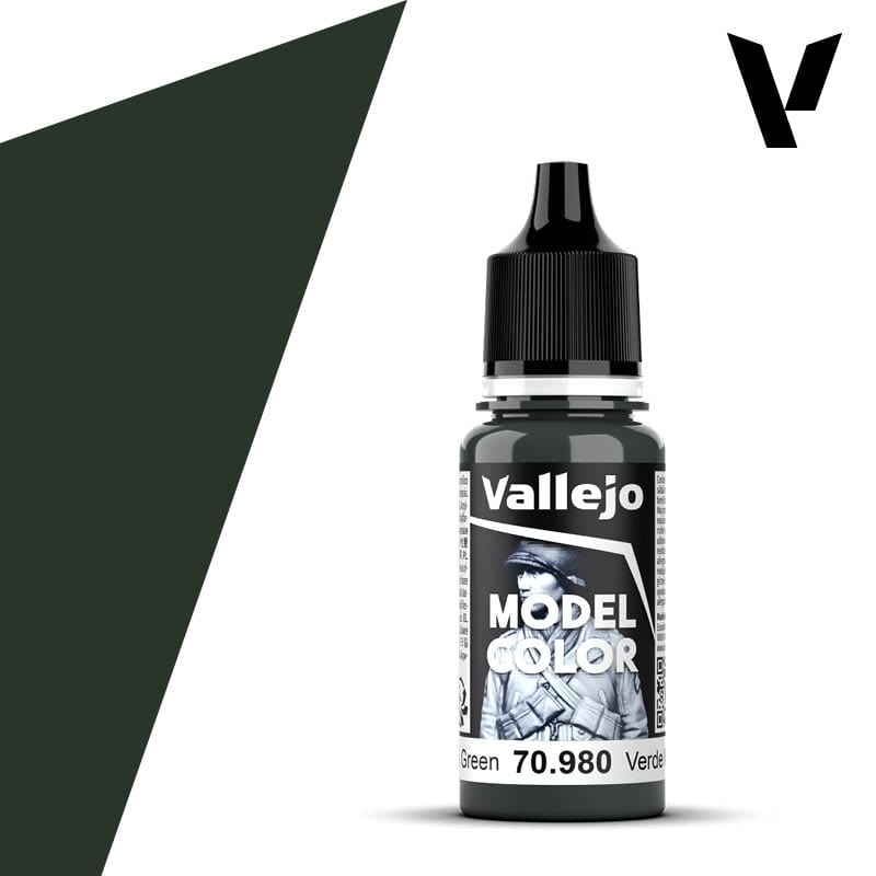 Vallejo Model Color: #080 - Black Green - 18 ml Matt Acrylic Paint