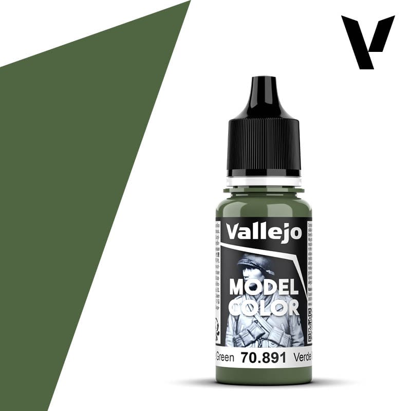 Vallejo Model Color: #086 - Intermediate Green - 18 ml Matt Acrylic Paint