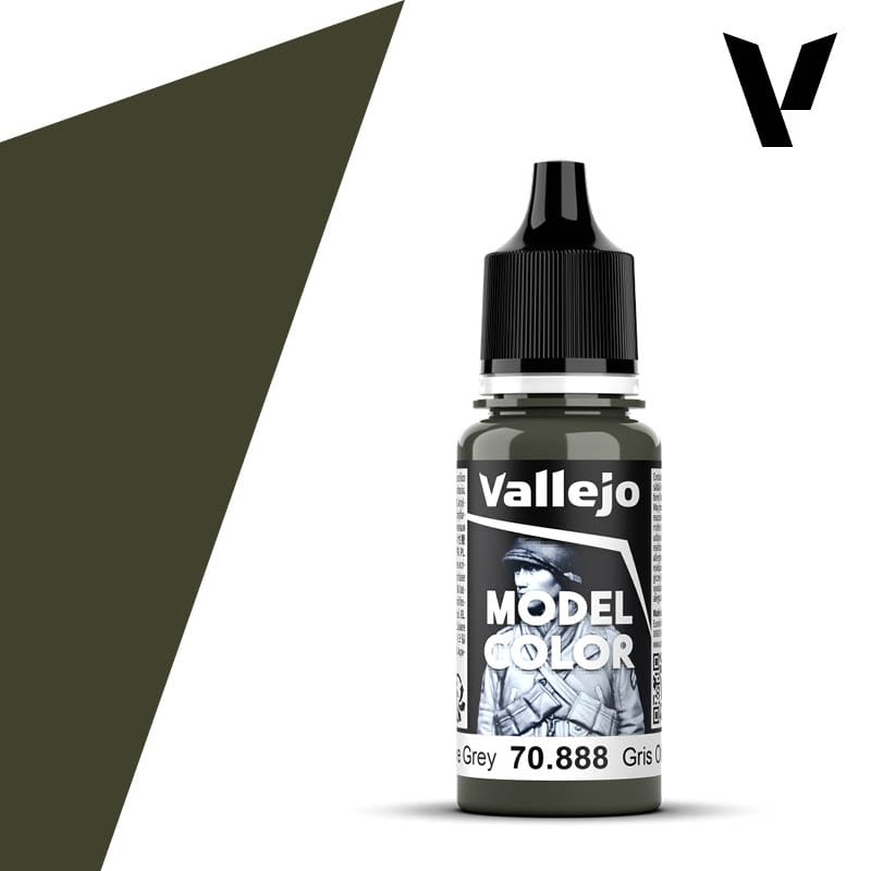 Vallejo Model Color: #107 - Olive Grey - 18 ml Matt Acrylic Paint