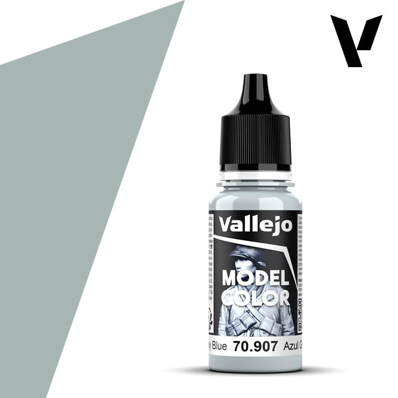 Vallejo Model Color: #168 - Pale Grey Blue - 18 ml Matt Acrylic Paint
