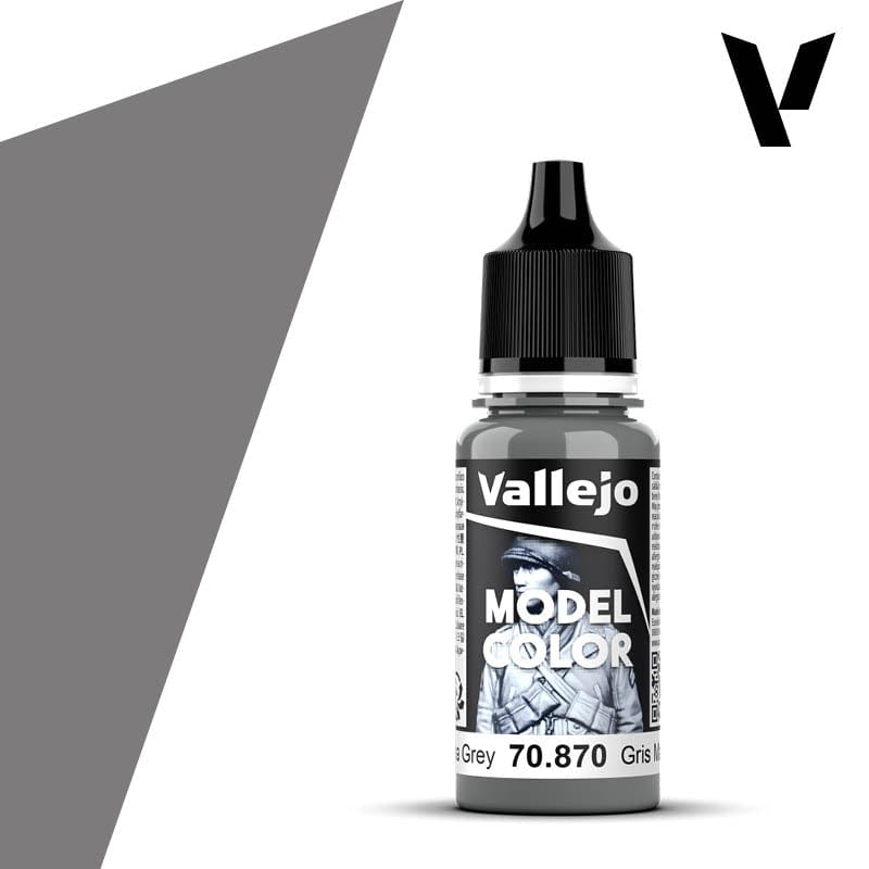 Vallejo Model Color: #181 - Medium Sea Grey - 18 ml Matt Acrylic Paint