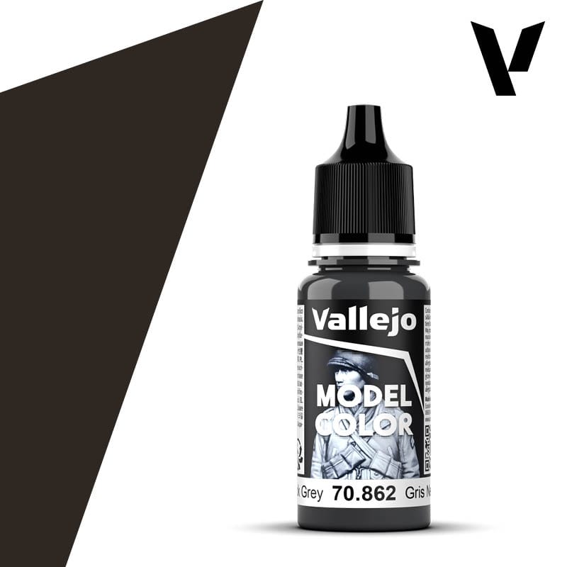 Vallejo Model Color: #185 - Black Grey - 18 ml Matt Acrylic Paint