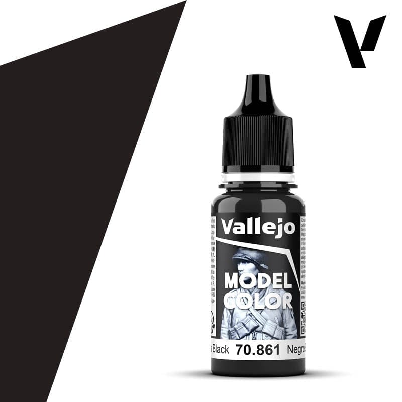 Vallejo Model Color: #192 - Gloss Black - 18 ml Gloss Acrylic Paint