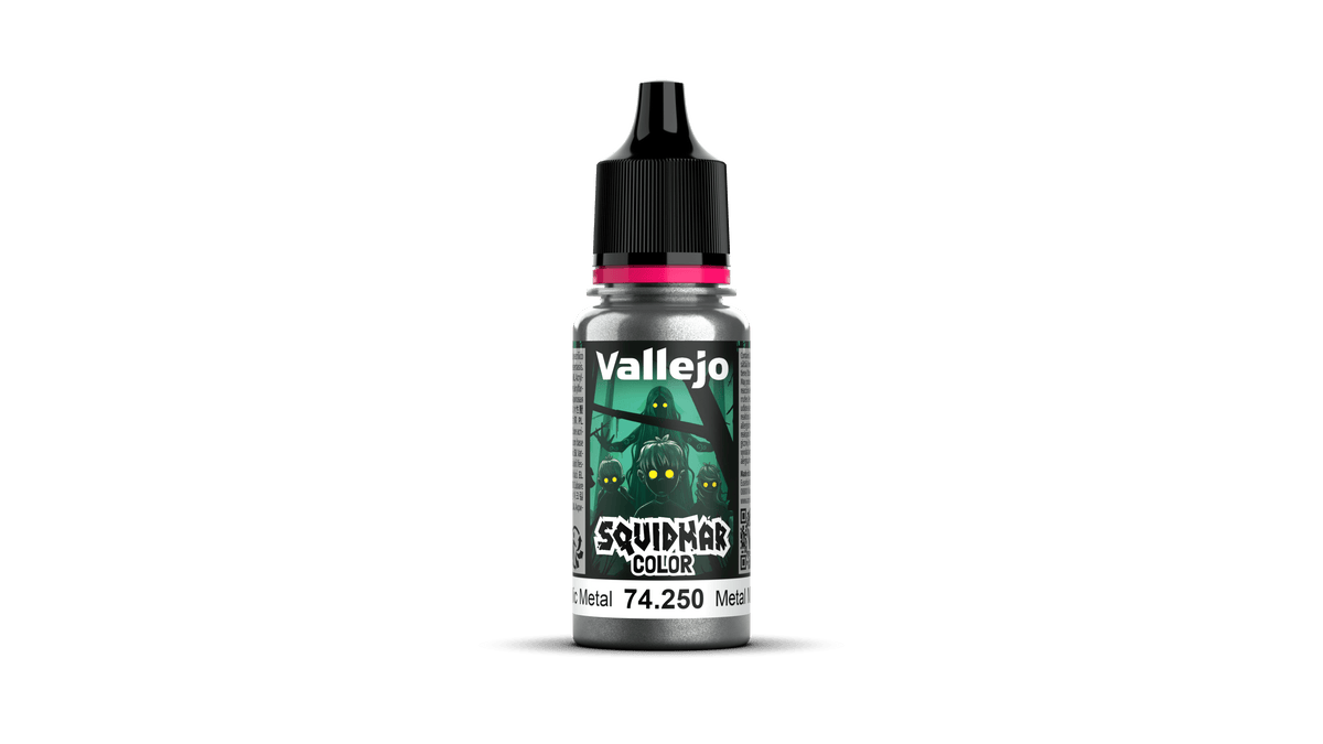 Vallejo Squidmar Colour 250 - Metallic Metal - 18ml Acrylic Paint