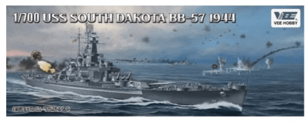 Vee Hobby 1/700 South Dakota Battleship BB-57 1944 Plastic Model Kit**