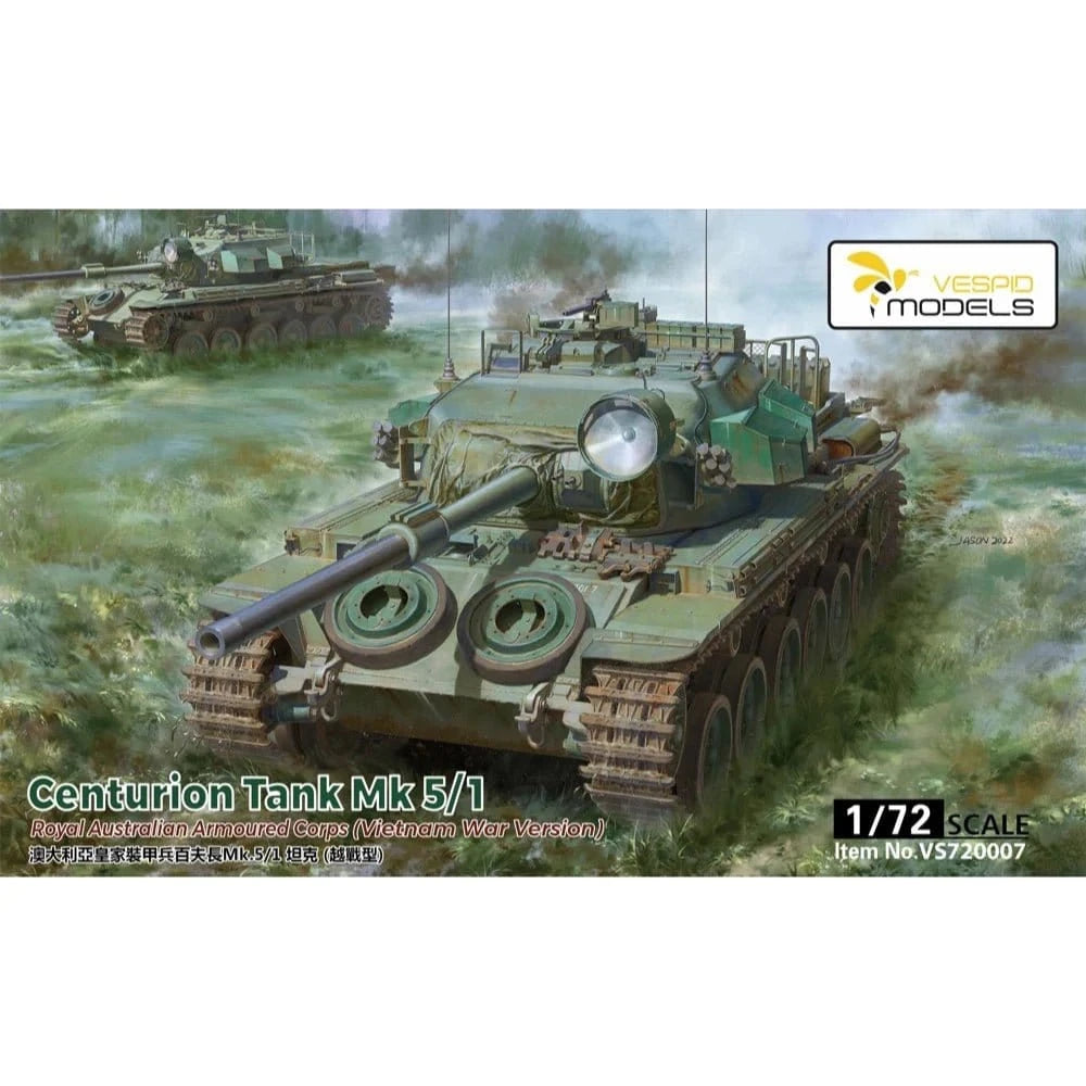 Vespid 1/72 Centurion Tank Mk5/1 Royal Australian Armoured Corps Plastic Model Kit** - Hobbytech Toys