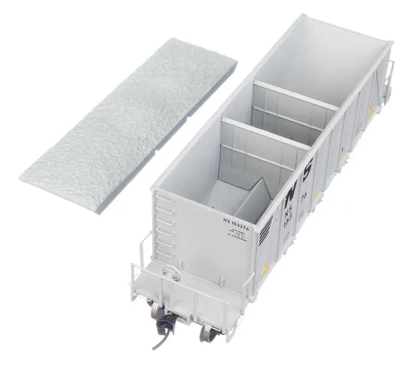 Walthers Proto HO Scale 40ft Ortner 100 - Ton Open Aggregate Hopper - Norfolk Southern 153397 - Hobbytech Toys