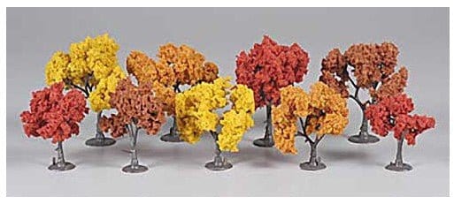 Woodland Scenics Ready Made Trees Fall 1.25 - 3in (9pcs) - Hobbytech Toys