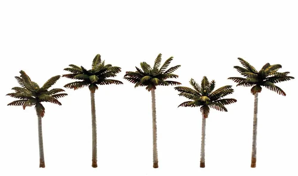 Woodland Scenics TR3598 Classics Tree, Palm 4.75-5.25in (5pcs) Woodland Scenics TRAINS - SCENERY