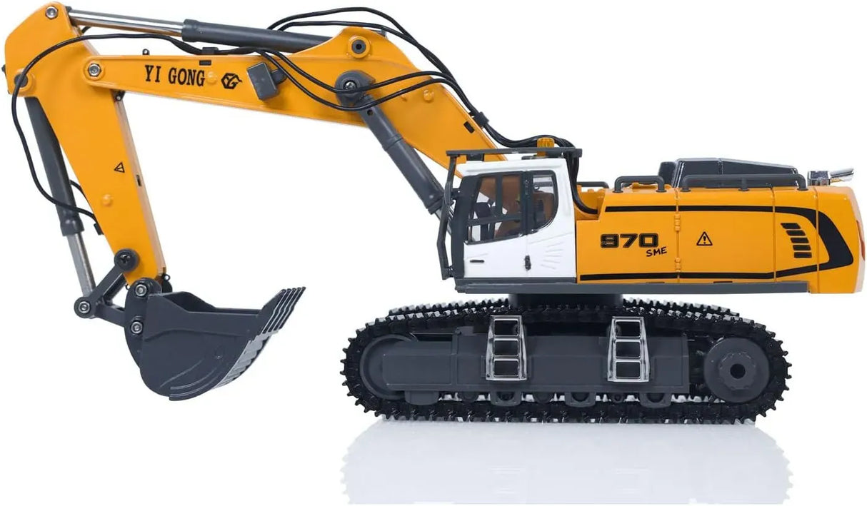 Yi Gong 1/50 970 RC Excavator (Soft Rubber Tracks + Black Metal Tracks)