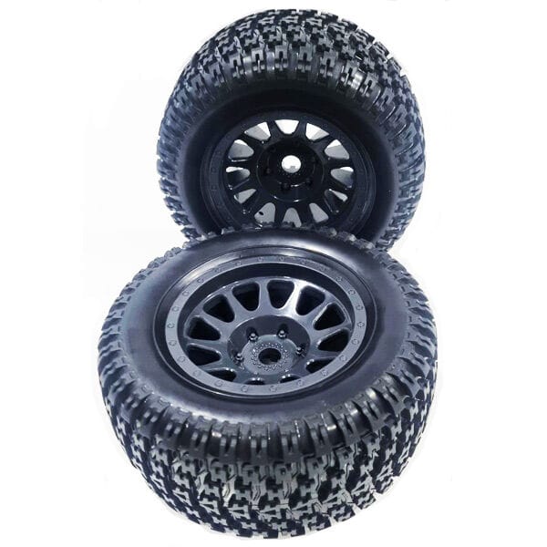 Yikong 73096 Tyre & Wheel L/R set Glued Suit 9071 (Y-YK73096)