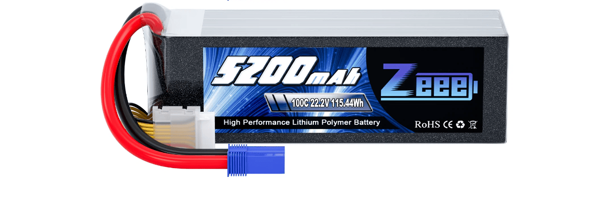 ZEEE Power 5200mah 6S 22.2v 100C Softcase Lipo Battery - EC5