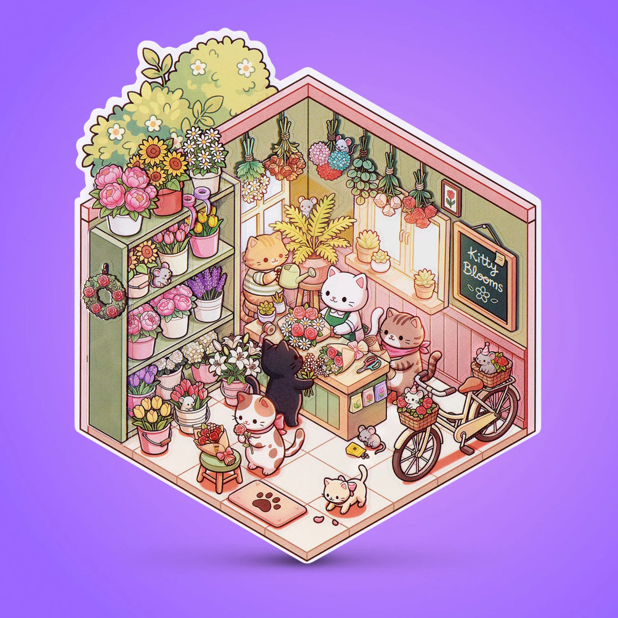 ZURU Sticker Therapy 80 Stickers Kawaii Kitties Series 1 - Assorted (1)