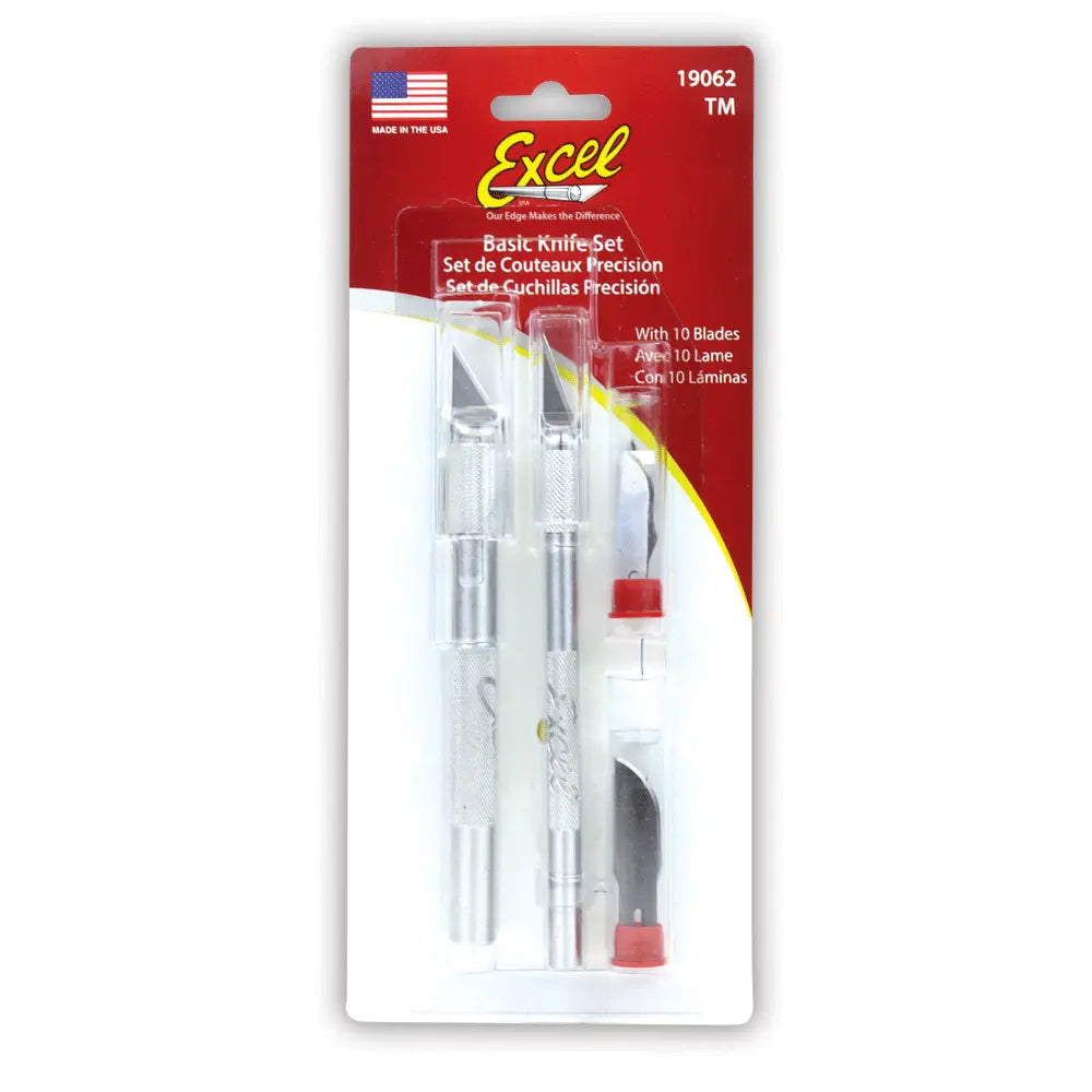 Craft Hobby Knife Set - Wooden Box Excel Hobby Tools 44382