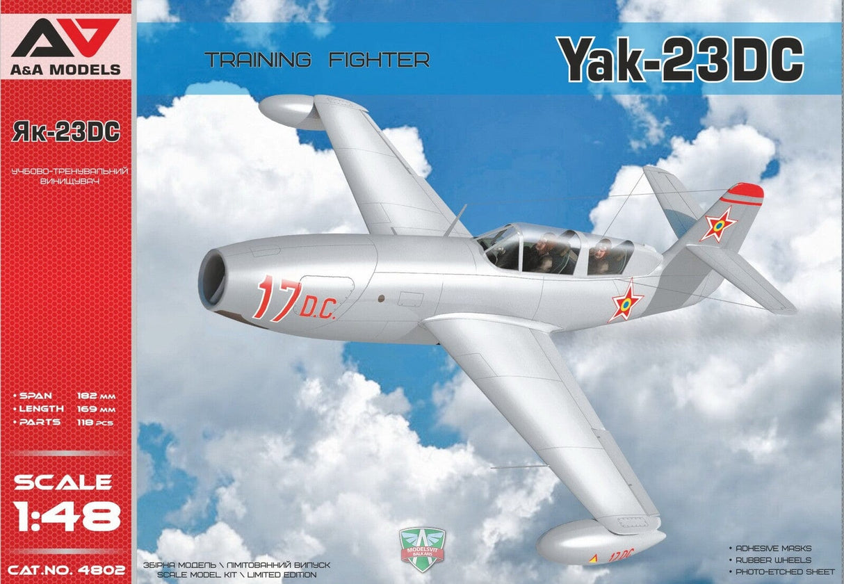 A&A Models 4802 1/48 YAK-23DC Plastic Model Kit** A and A Models PLASTIC MODELS