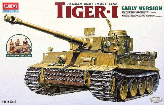 Academy 1/35 Tiger I Wwii Tank Exterior Model Plastic Model Kit Academy PLASTIC MODELS