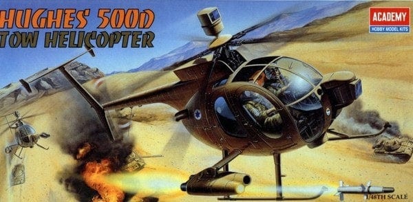 Academy 1/48 Hughes 500D Tow Helicopter Plastic Model Kit Academy PLASTIC MODELS