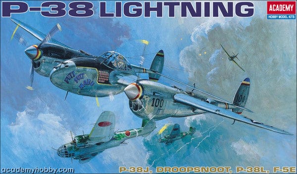 Academy 1/48 P-38 Combination Version Lightning Plastic Model Kit Academy PLASTIC MODELS